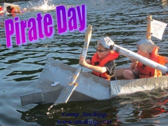 pirate day cardboard boat races
